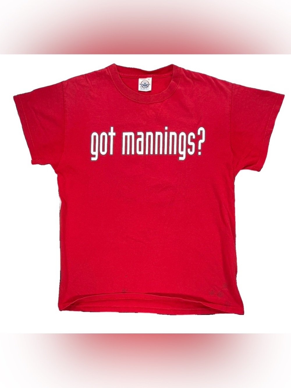 Got Mannings? Vintage Ole Miss Rebels T Shirt Men's Medium Red Mississippi